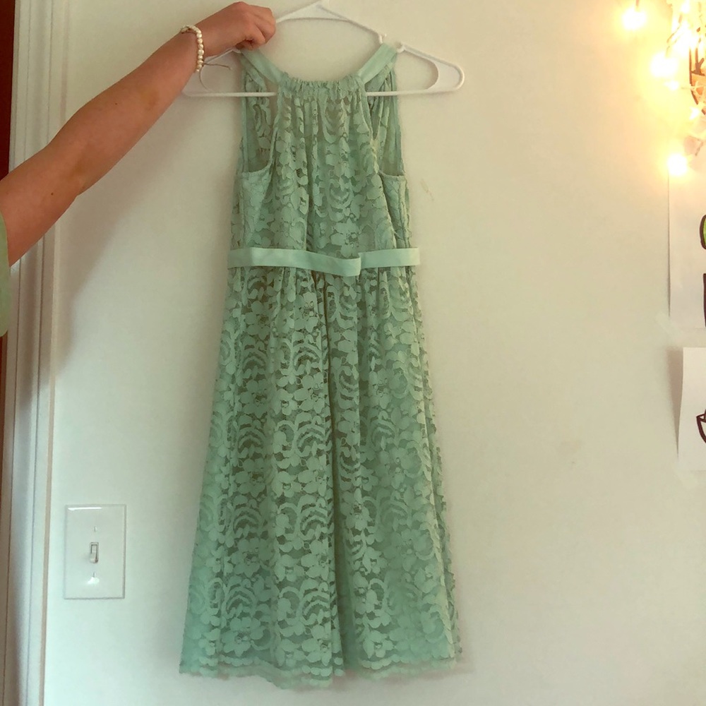 Mint Green Brides Maid Dress Kids Size 12